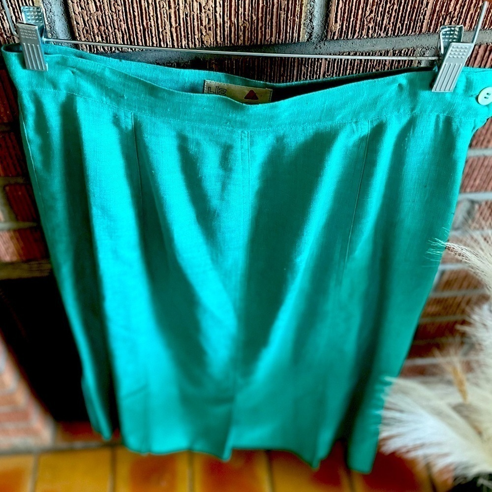 LIZ CLAIBORNE LINEN SKIRT - Picture 3 of 8